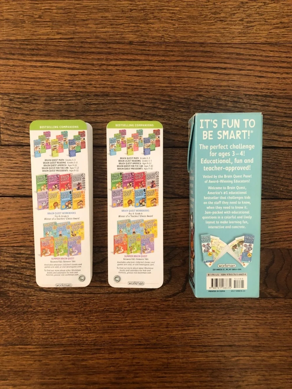 Brain Quest Question & Answer Cards, My First (Ages 2-3) & For Threes (Ages 3-4)